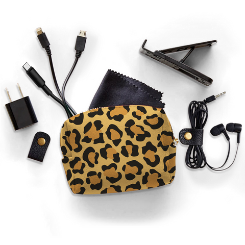Ellie Rose Tech Essentials 8 Piece Kit - Leopard Print