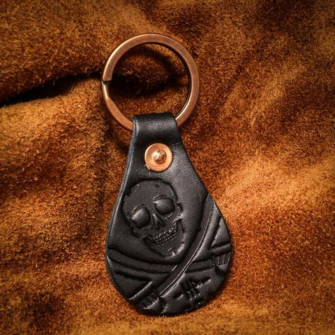 Haggard Pirate Oversized Skull Keychain