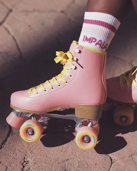 Pink and Yellow Impala popular Inline skates