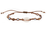 Lotus and Luna Beaded Shell of The Earth Bracelets