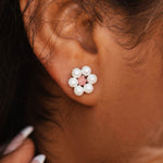 Pura Vida Bitty Pearl Flower Stud Earrings