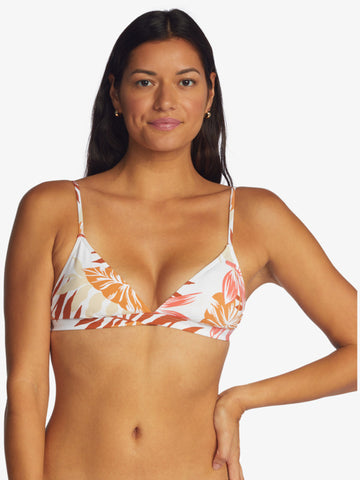ROXY Printed Beach Classics Fixed Triangle Bikini Top-WBK6