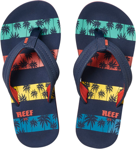 Reef Kids Ahi Navy Palms Stripe