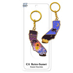 SF Mercantile Retro Sun Enamel Keychain