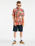 Volcom Big Boys Tropical Hideout S/S Button-Up Shirt