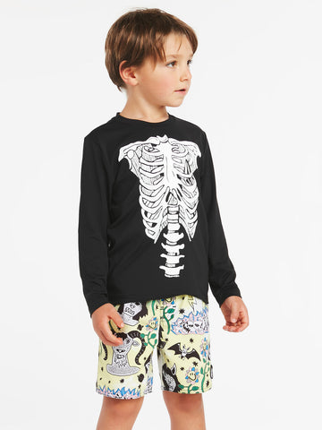 Volcom Skeleton Little Boys L/S Rashguard