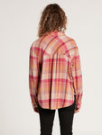Volcom Womens Plaid to Meet You Flannel Shirt- Auburn