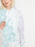 Volcom Womens Truly Stokin Tie Dye Pullover Hoodie