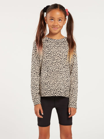 Volcom Over and Out Leopard Print Girls Sweater