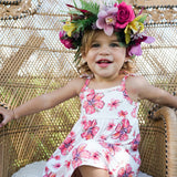 Coco Moon Hibiscus Toddler Spaghetti Strap Tank Dress