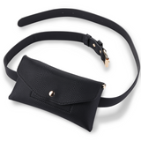 Ellie Rose Convertible Belt Bag - Black Snakeskin