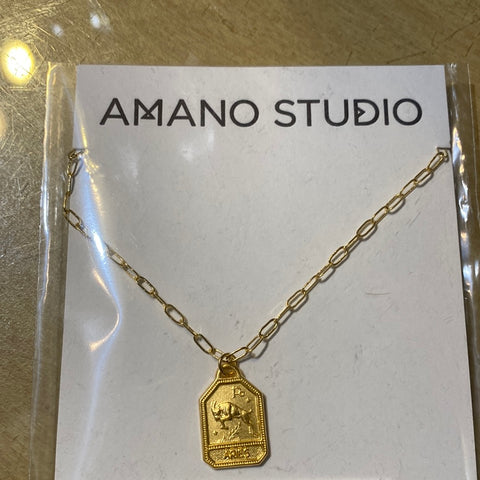 Amano Studio Zodiac Dog Tags Necklace