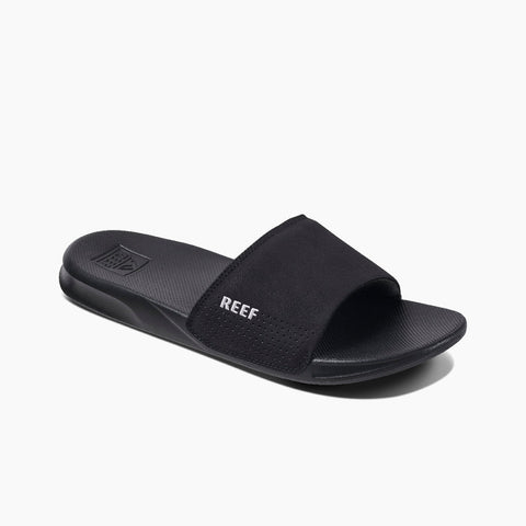 Reef One Slides Black Mens Sandals