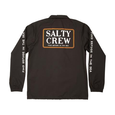 Salty Crew Deckhand Coaches Jacket- Black